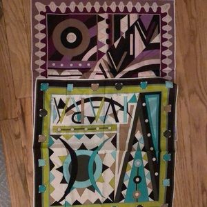 Vintage cotton Pucci neck scarves/handkerchiefs